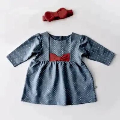 Bibaby Kız Organik Elbise Wild Flowers Spring Blue