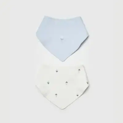 Bibaby Kız Organik Önlük 2li Love Floral Ekru - Lila