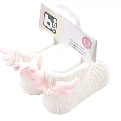 Bibaby Kız Patik Çorap Angel Ekru - Pembe