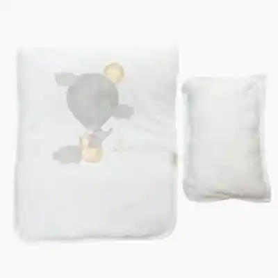 Bibaby Unisex Alt Açma Kapitone Hello Elephant Beyaz