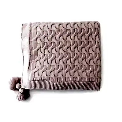 Bibaby Unisex Battaniye Hasır Triko Pembe 