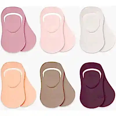 Bibaby Unisex Çorap Babet 6lı Silikonlu Gül Kurusu