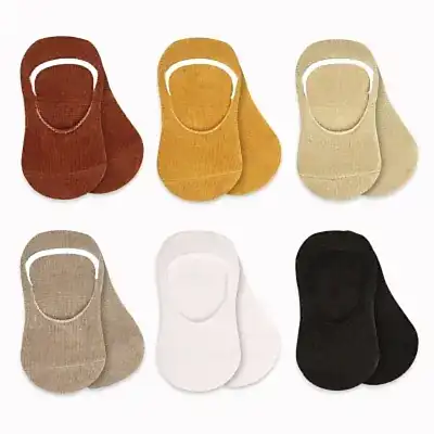 Bibaby Unisex Çorap Babet Silikonlu Bistyle 6lı Toprak