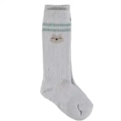 Bibaby Unisex Organik Çorap Dizaltı Animals Bej