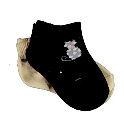 Bibaby Unisex Organik Çorap Soket 2li Cat Sarı - Siyah