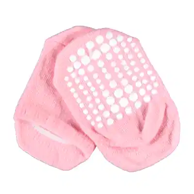 Bibaby Unisex Organik Çorap Soket Kaymaz Taban Points Pembe