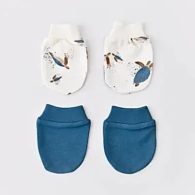 Bibaby Unisex Organik Eldiven 2li Caretta In Live İndigo