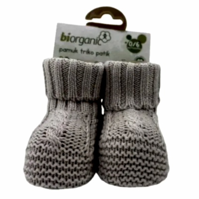 Bibaby Unisex Organik Patik Triko Colors Bej