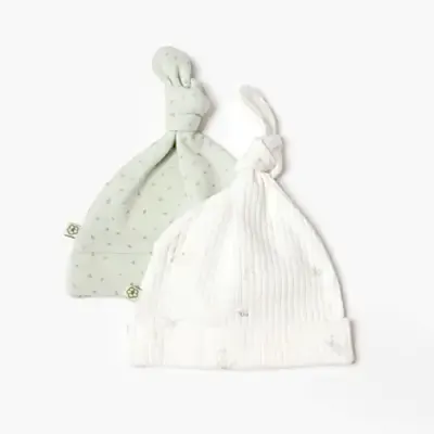 Bibaby Unisex Organik Şapka 2li Koala Jungle Mint