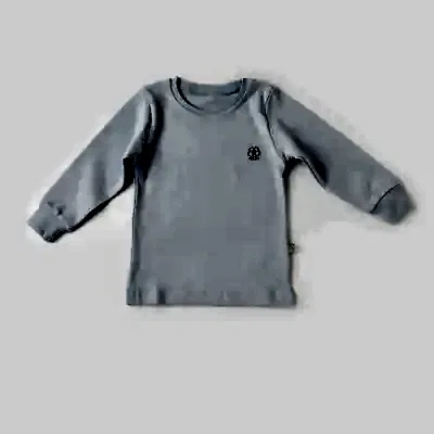 Bibaby Unisex Organik Sweatshirt Little Basic Mavi