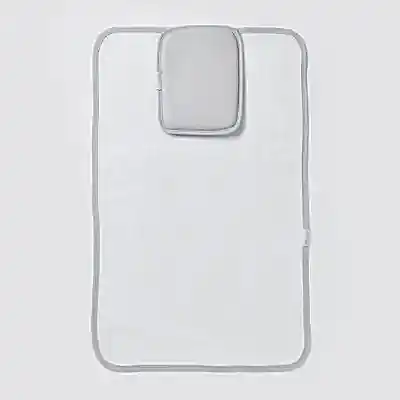 Bibaby Unisex Organik Yastıklı Muşamba Pratik Alt Açma Beyaz - Gri