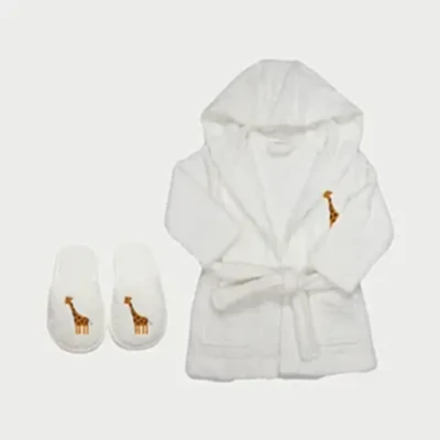 Bistyle Bebek Bornoz Luluco Graffe And Fox Ekru Unisex