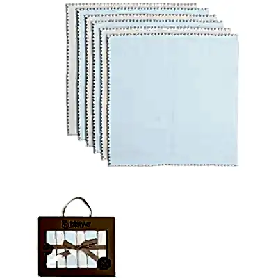 Bistyle Erkek Mendil 6lı Penye Colours Kutulu Ekru - Mavi