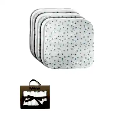 Bistyle Organik Ağız Mendili 6lı Stars Kutulu 20x20cm Mavi