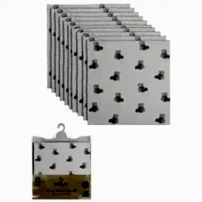 Bistyle Unisex Mendil 10lu Penye Bear Küçük Boy Ekru