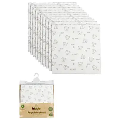 Bistyle Unisex Mendil 10lu Penye Koala Küçük Boy Ekru