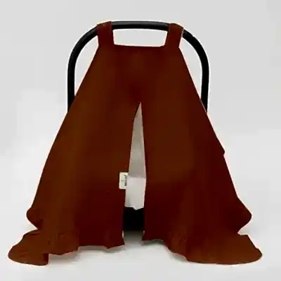 Bistyle Unisex Müslin Puset Yüz Örtüsü Fırfırlı Kiremit