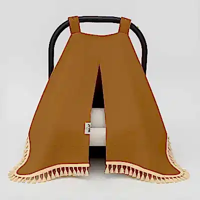 Bistyle Unisex Müslin Puset Yüz Örtüsü Püsküllü Hardal