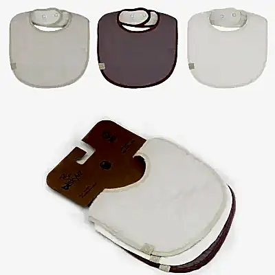 Bistyle Unisex Organik Fular Önlük Müslin 3lü Taş - Ekru - Antrasit