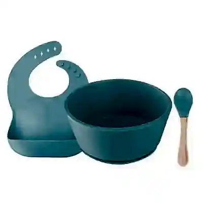 BM Care BLW Silikon Beslenme Seti 3 lü Mavi