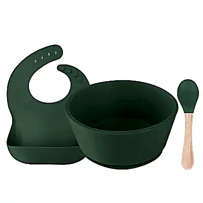 BM Care BLW Silikon Beslenme Seti 3 lü Yeşil