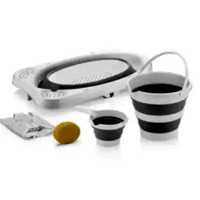 BM Care Katlanabilir Bebek Banyo Küvet Seti 5'li Gri - 7