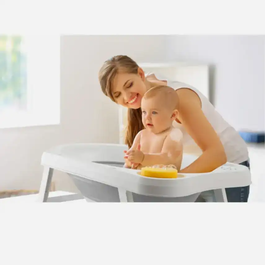 BM Care Katlanabilir Bebek Banyo Küvet Seti 5'li Gri - 27