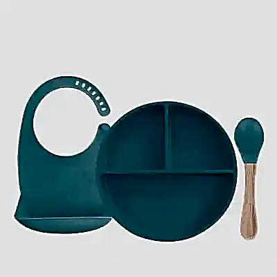 BM Care Silikon Beslenme Seti 3 lü Mavi