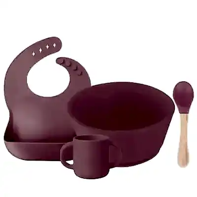 BM Care Silikon Beslenme Seti Mini Bardaklı 4 lü Pembe