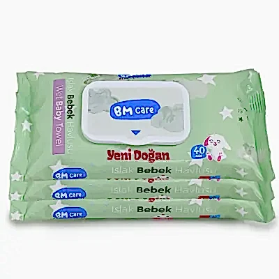 BM Care Yenidoğan Islak Havlu 3x40lı
