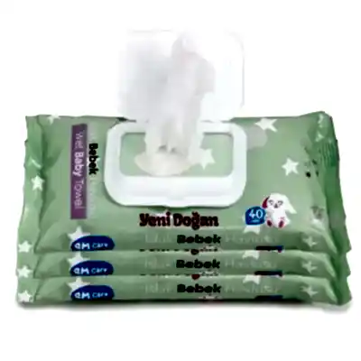 BM Care Yenidoğan Islak Havlu 3x40lı - 2