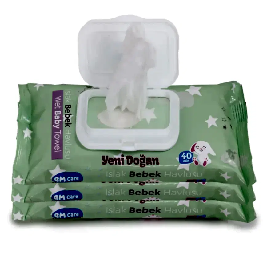 BM Care Yenidoğan Islak Havlu 3x40lı - 2