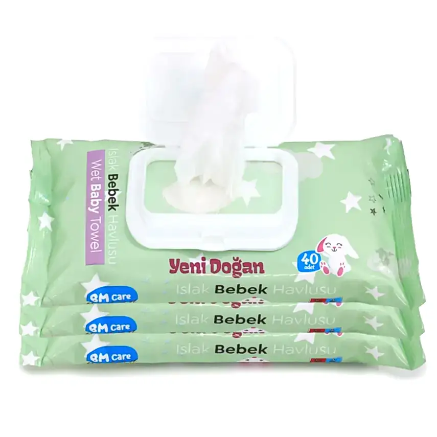 BM Care Yenidoğan Islak Havlu 3x40lı - 5