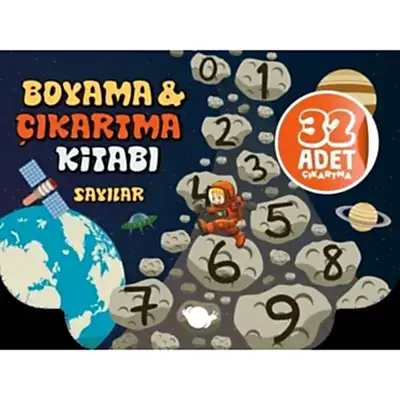 Boyama Çıkartma Kitabı-Sayılar-32 Çıkartma