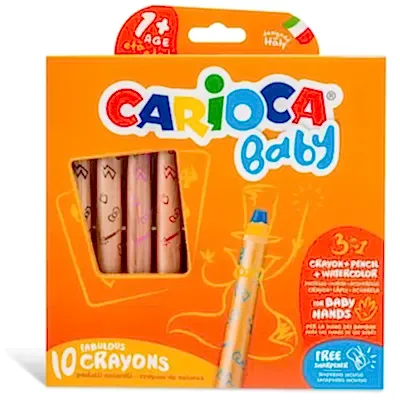 Carioca Baby Jumbo Ahşap Gövdeli Boya Kalemi 10lu 