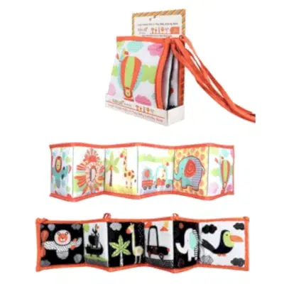 Carnival Baby&Kids Katlanan Bebek Aktivite Kitabı - Yüksek Kontrastlı Tasarım