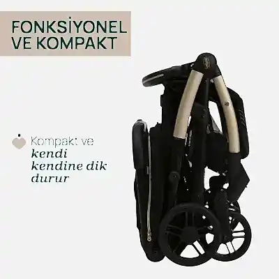 Chicco Goody Xplus Otomatik Katlanır Suya Dayanıklı Kabin Bebek Arabası Black Re_Lux - 4