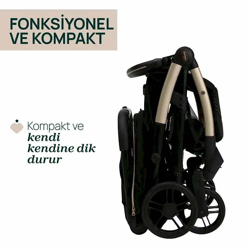 Chicco Goody Xplus Otomatik Katlanır Suya Dayanıklı Kabin Bebek Arabası Black Re_Lux - 4