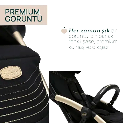 Chicco Goody Xplus Otomatik Katlanır Suya Dayanıklı Kabin Bebek Arabası Black Re_Lux - 16