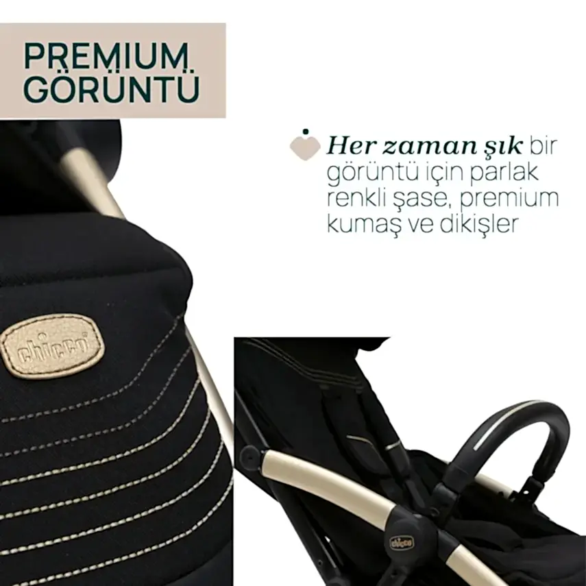 Chicco Goody Xplus Otomatik Katlanır Suya Dayanıklı Kabin Bebek Arabası Black Re_Lux - 16