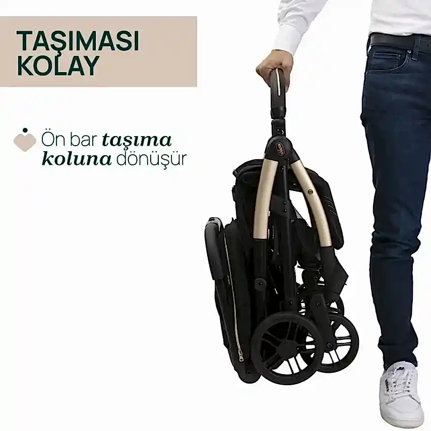 Chicco Goody Xplus Otomatik Katlanır Suya Dayanıklı Kabin Bebek Arabası Black Re_Lux - 11