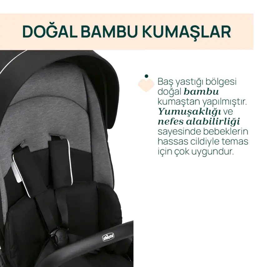 Chicco One4Ever Lounge Çift Yönlü Kolay Katlanabilen Kabin Bebek Arabası Black Beauty - 2