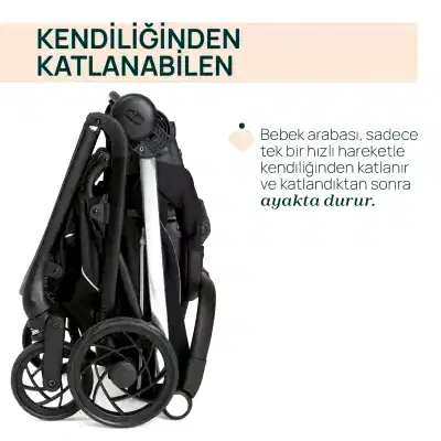 Chicco One4Ever Lounge Çift Yönlü Kolay Katlanabilen Kabin Bebek Arabası Black Beauty - 7