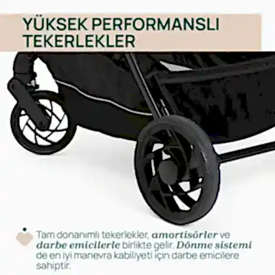 Chicco One4Ever Lounge Çift Yönlü Kolay Katlanabilen Kabin Bebek Arabası Black Beauty - 6