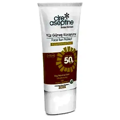 Cire Aseptine Yüz Güneş Koruyucu Kuru ve Normal Ciltler 50 SPF 50 ml