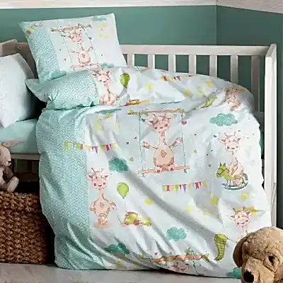 Cottonbox Bebek Nevresim Takımı Zürafa Yeşil