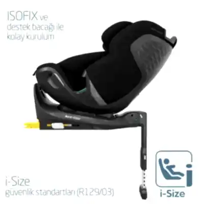 Maxi-Cosi Emerald 360 Pro I-size Araç Dışına Çıkabilen Isofix'li Dönebilir Yatabilir Slidetech Oto Koltuğu 0-36 Kg Authentic Black - 5