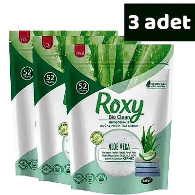 Dalan Roxy Bio Matik Clean Toz Sabun Aloe Vera 1600 gr x 3 Adet