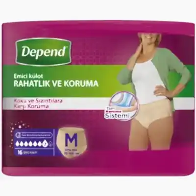 Depend Emici Külot Eko Paket Orta Boy Kadın 16'lı