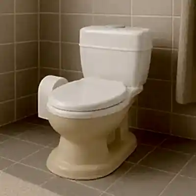 Dolu Nuve Eğitici Lazımlık Bebek Klozet Sifon Sesli Bej-Beyaz